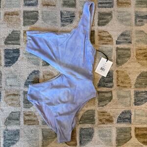 NWT Onia Purple Tie Dye One Piece Bathing Suit A-Symmetrical